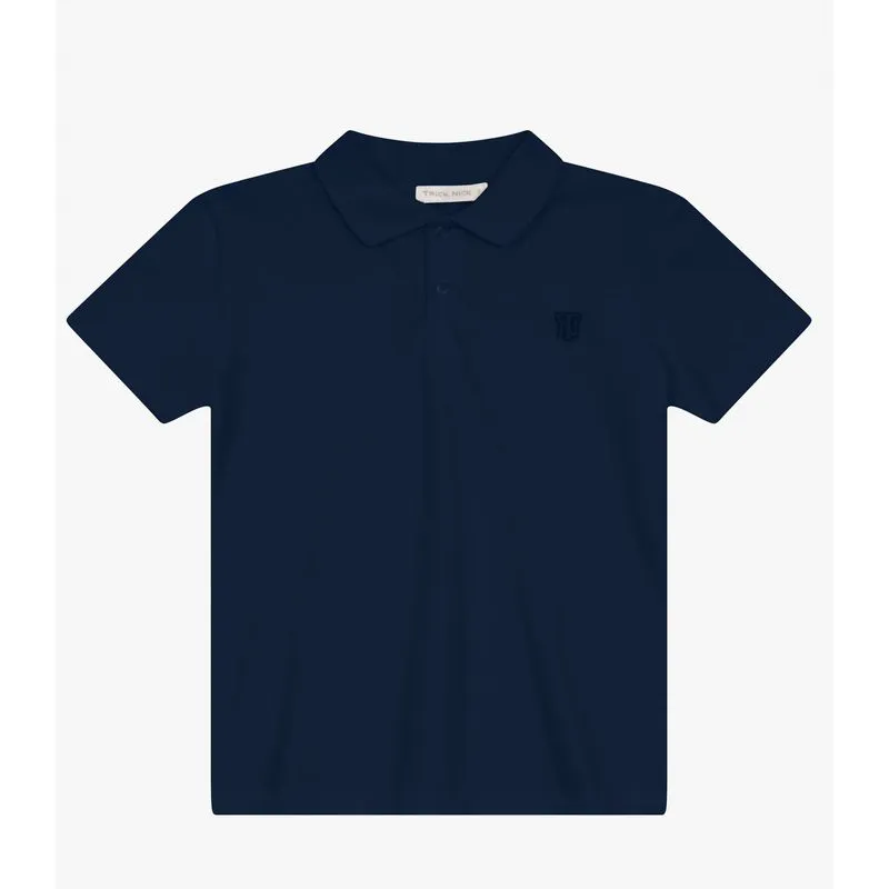 Camisa Masculina Polo Infantil Trick Nick Azul 1
