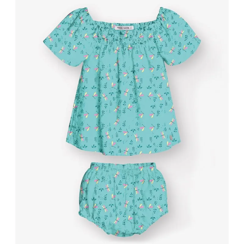 Conjunto Bata com Calcinha Menina Trick Nick Azul GG