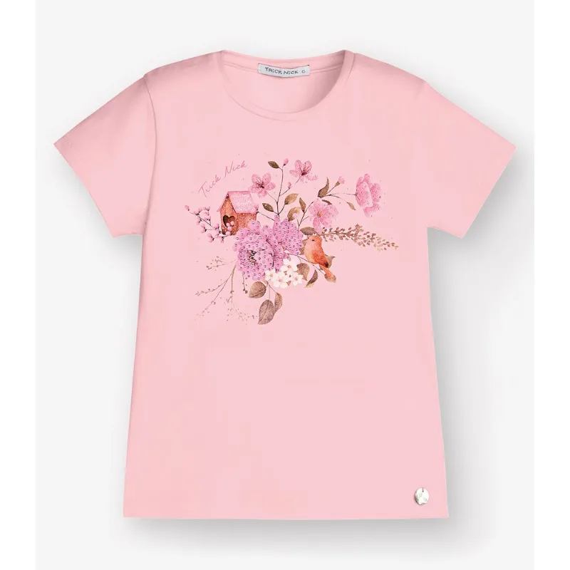 Blusa Cotton Leve Feminia Trick Nick Rosa 6