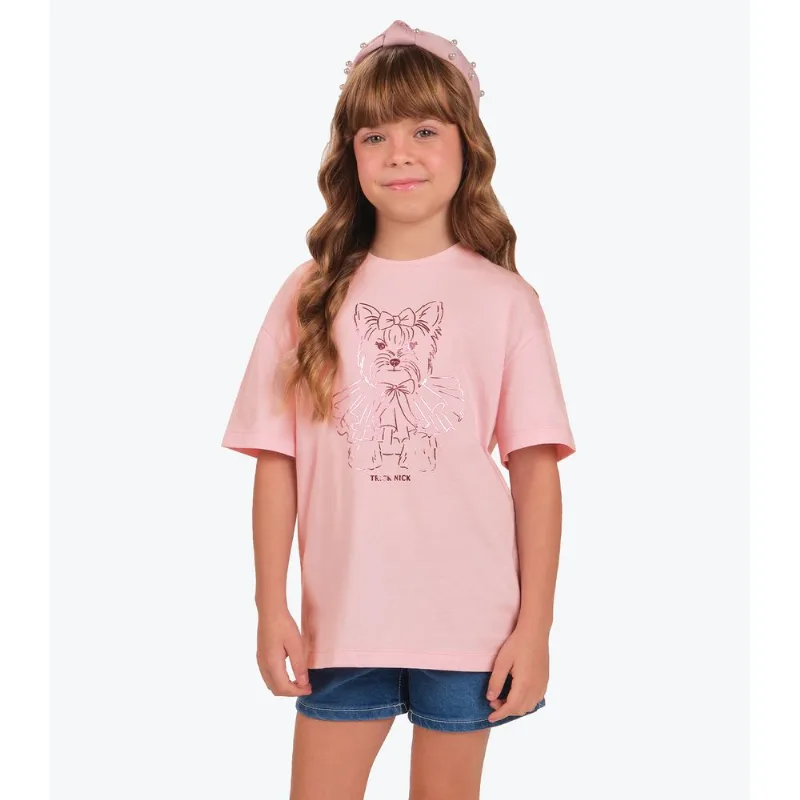Camiseta Meia Malha Trick Nick Rosa 6