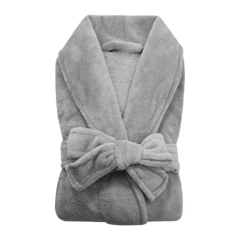 Roupão Masculino Microfibra Manga Longa Camesa Cinza GG
