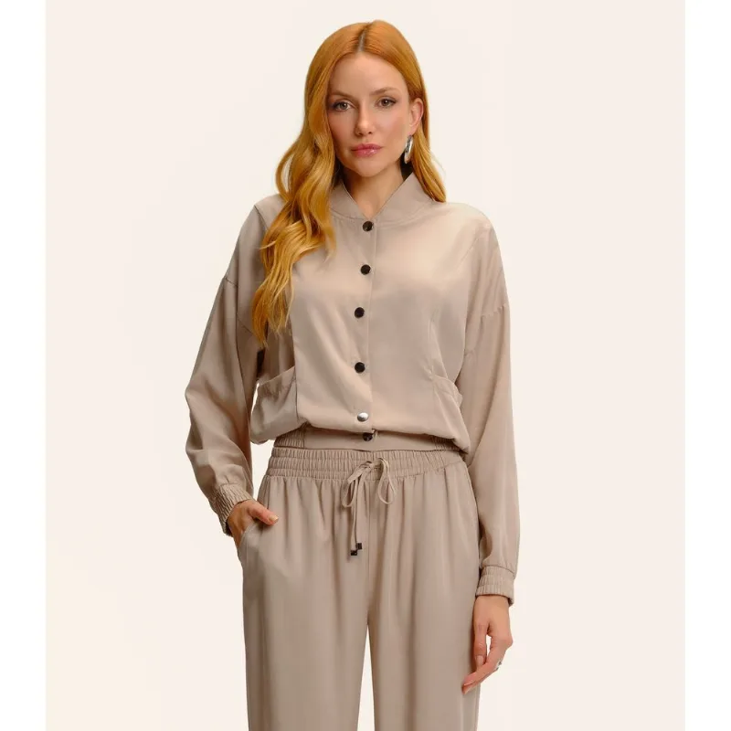 Jaqueta Endless Tencel Twill Feminina Marrom G