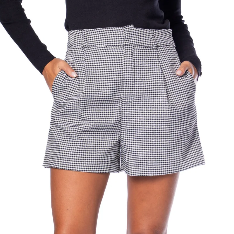 Short Feminino Endless Pied de Poule Preto/branco - GG