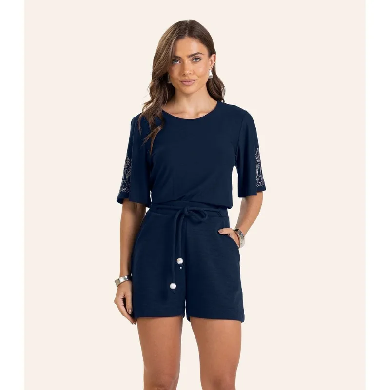 Shorts Piquet Verona Feminino Endless Azul G