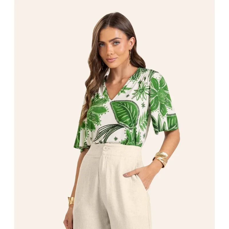 Blusa Feminina Endless em Viscotorcion Verde GG