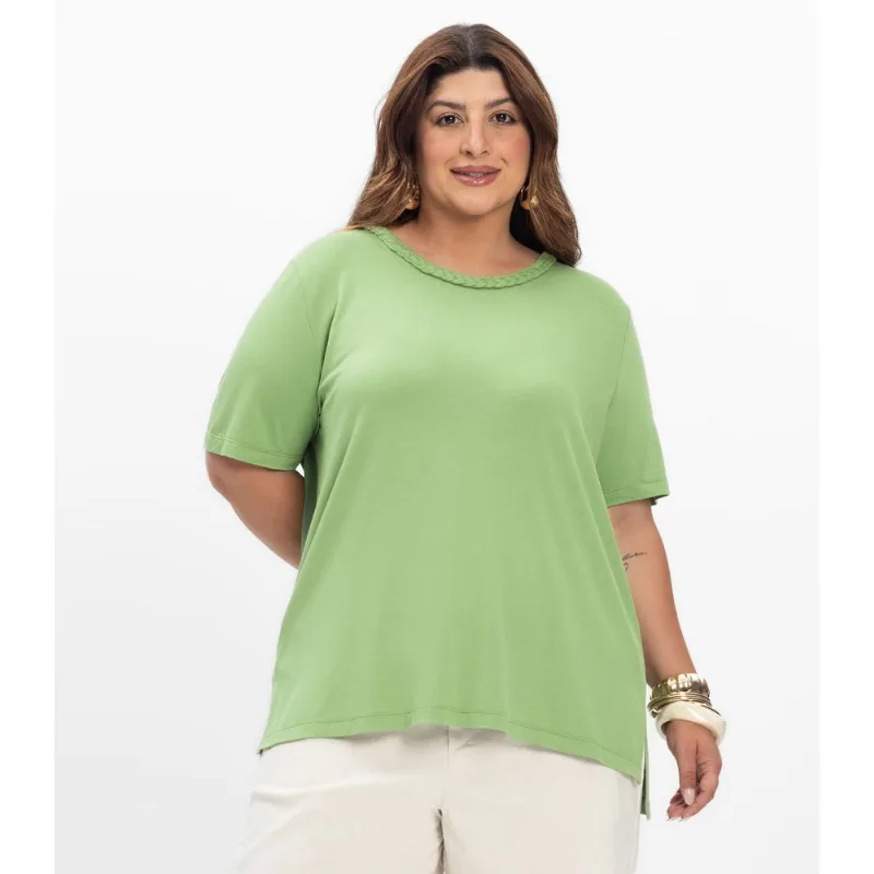 Blusa Feminina Plus Size Secret Glam Verde Plus G1