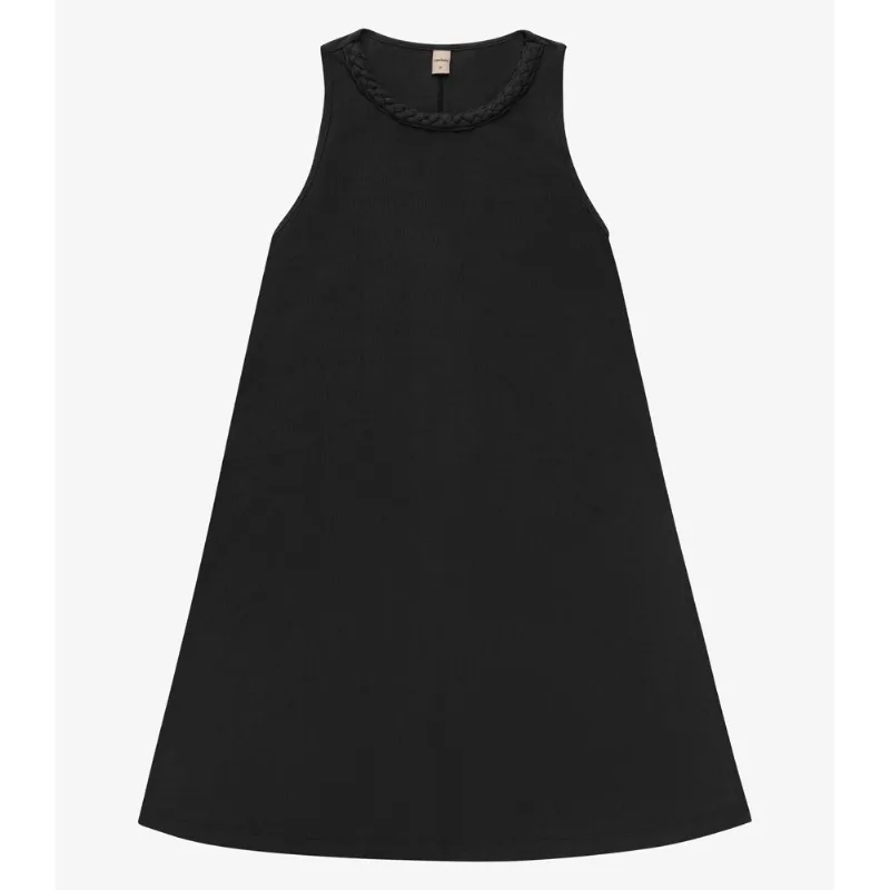 Vestido Curto Visco Maquinetada Feminino Rovitex Preto P