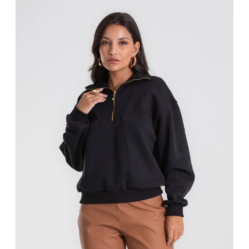 Blusão Feminino Gola Alta Felpado Endless Preto M