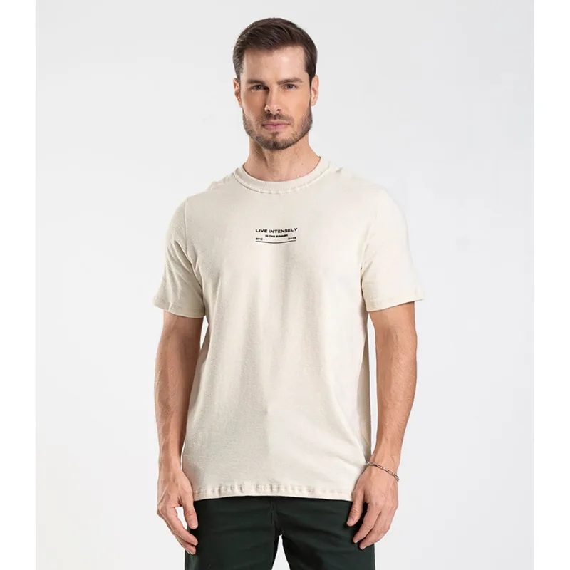 Camiseta Masculina Malhão Fruit Diametro Bege G