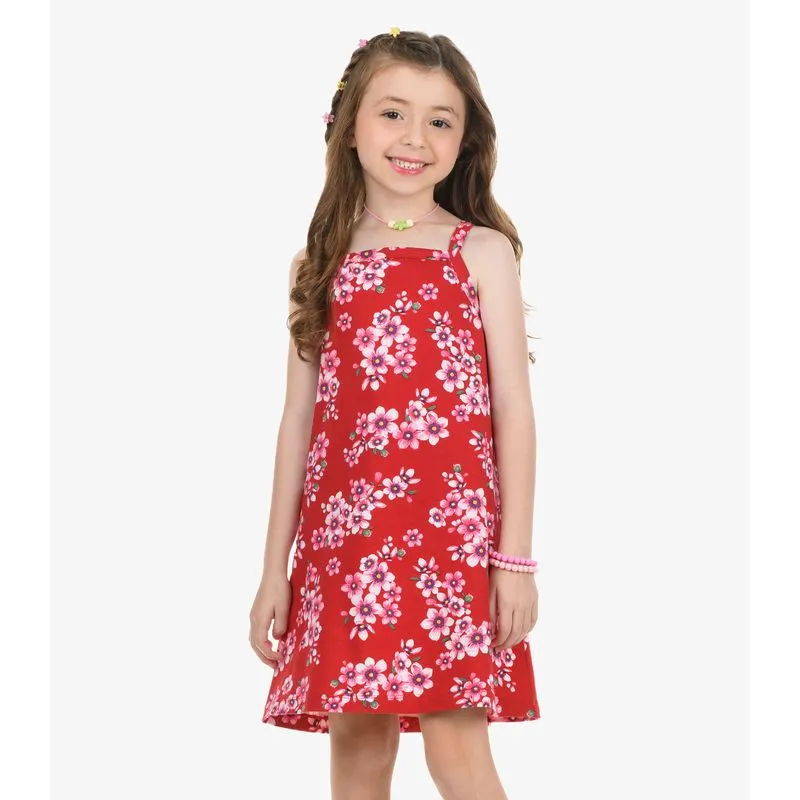 Vestido Cotton Rovi Kids Vermelho 6