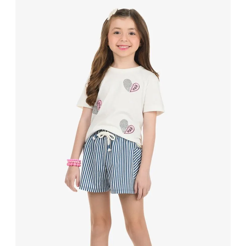 Shorts Moletom Menina Rovi Kids Azul 6