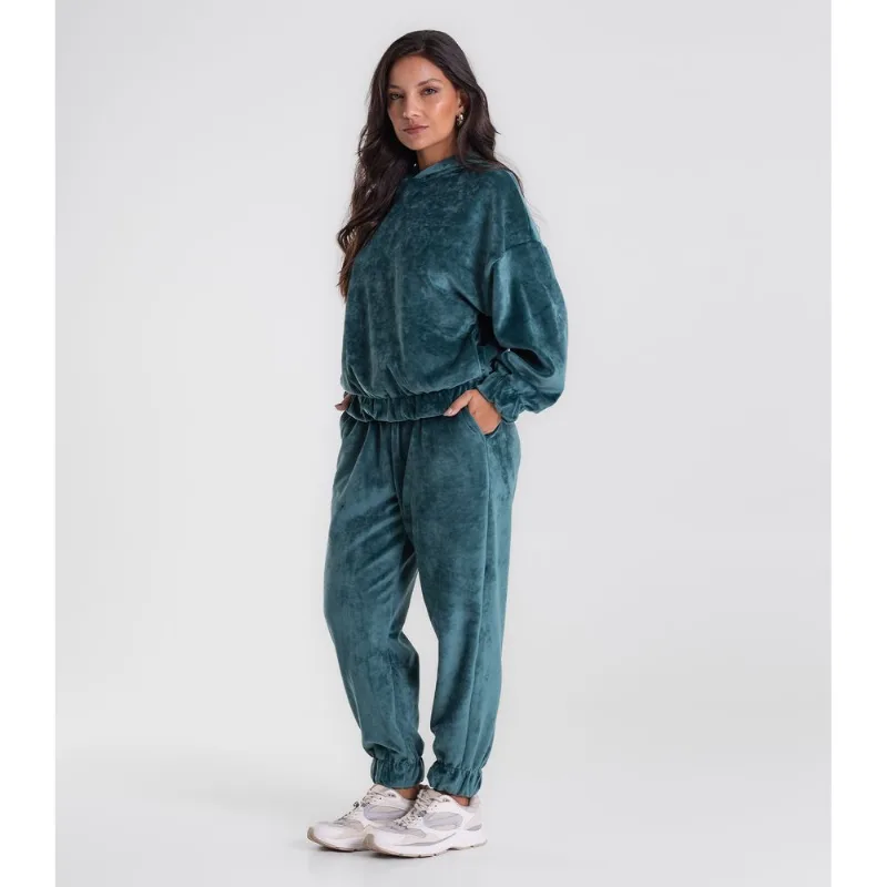 Conjunto Blusão Com Calça Endless Plush Feminina Verde M