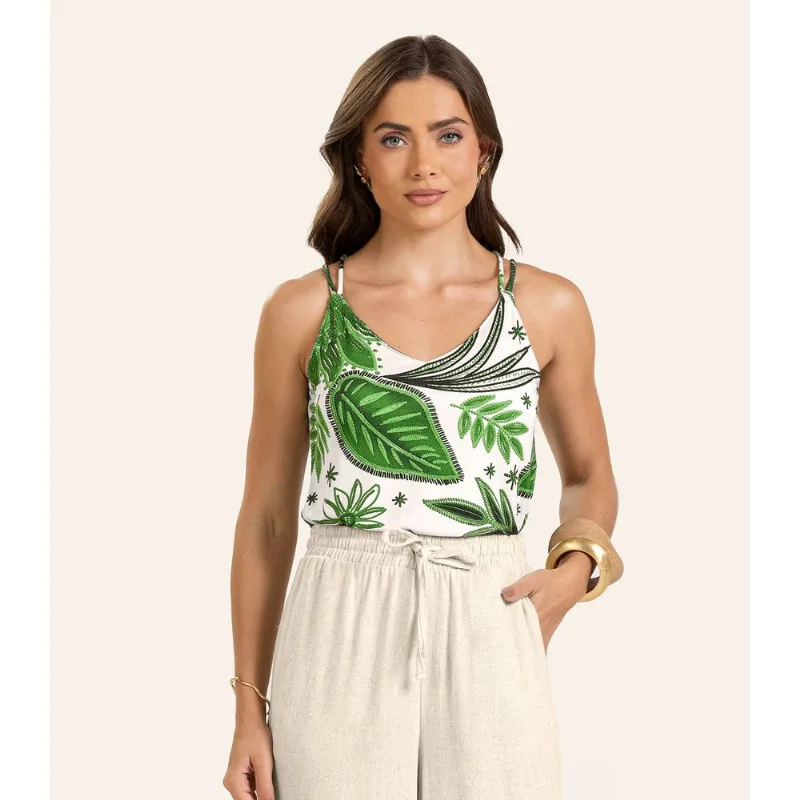 Blusa de Alça Feminina Endless em Viscotorcion Verde M
