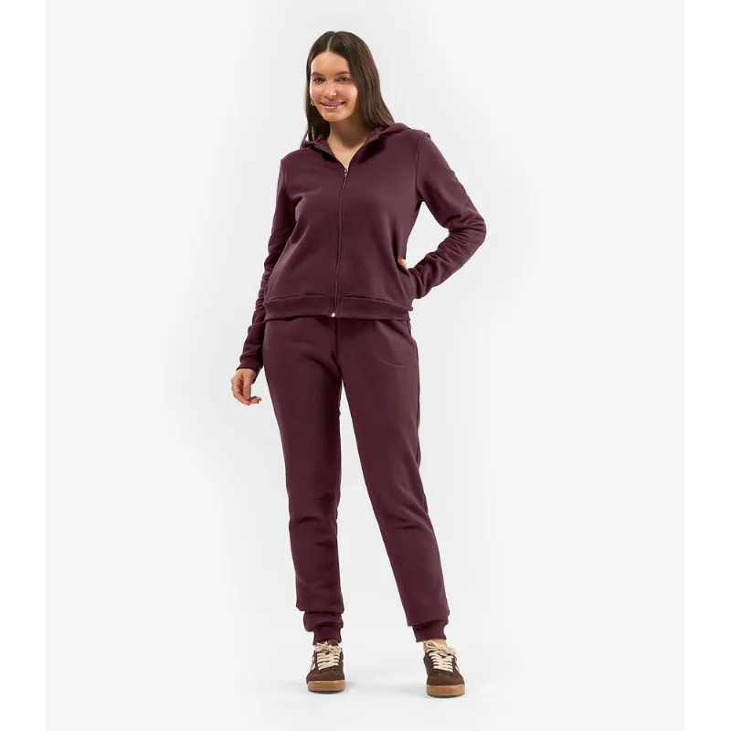 Calça Feminina Jogger Em Moletom Peluciado Rovitex Vermelho M