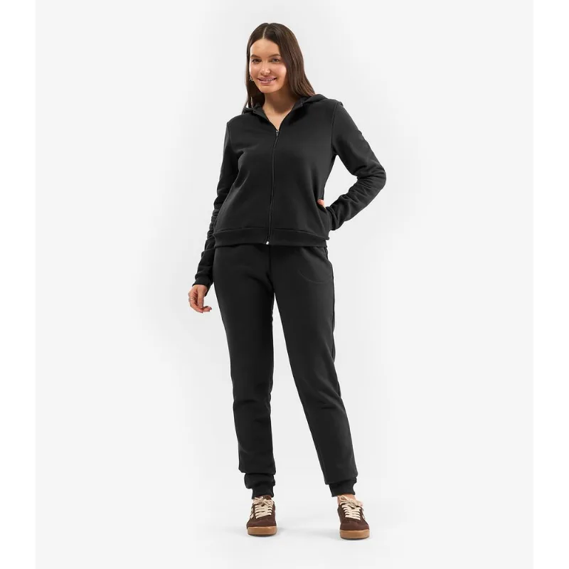 Calça Feminina Jogger Em Moletom Peluciado Rovitex Preto GG