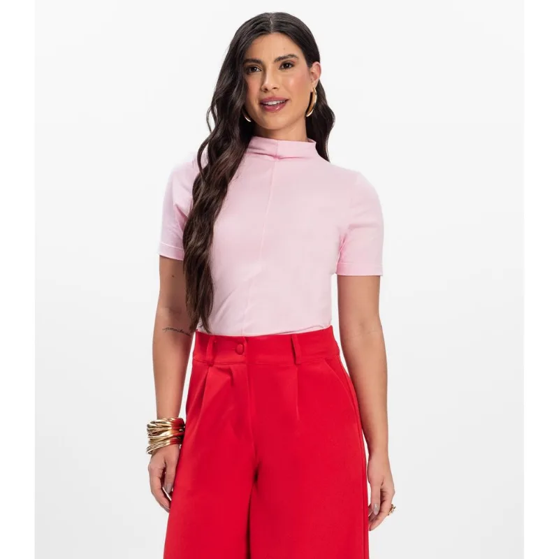 Blusa Feminina Cotton Leve Infinita Cor Rosa M