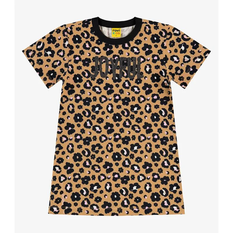 Vestido Infantil em Meia Malha Rovi Kids Bege 14