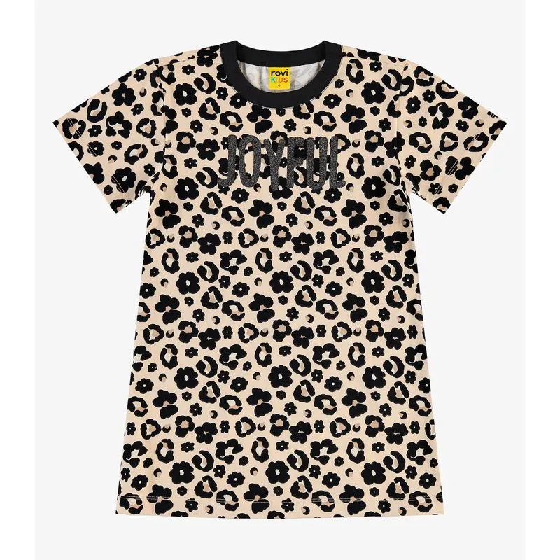 Vestido Infantil em Meia Malha Rovi Kids Rosa 14