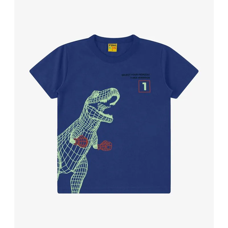 Camiseta Menino Meia Malha Rovi Kids Azul 2