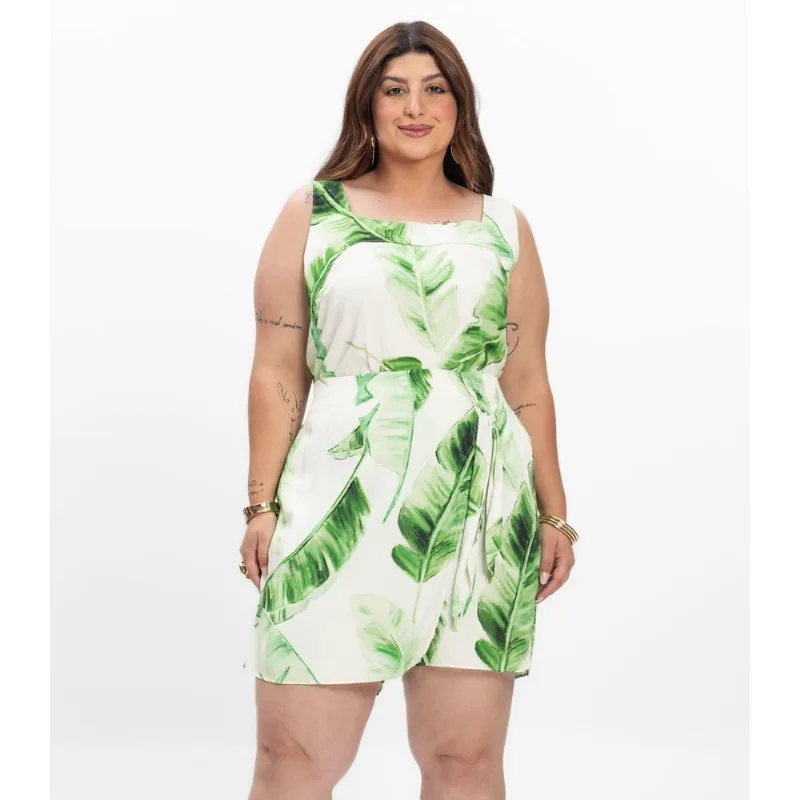 Shorts Saia Feminino Plus Size Secret Glam Bege Plus G2