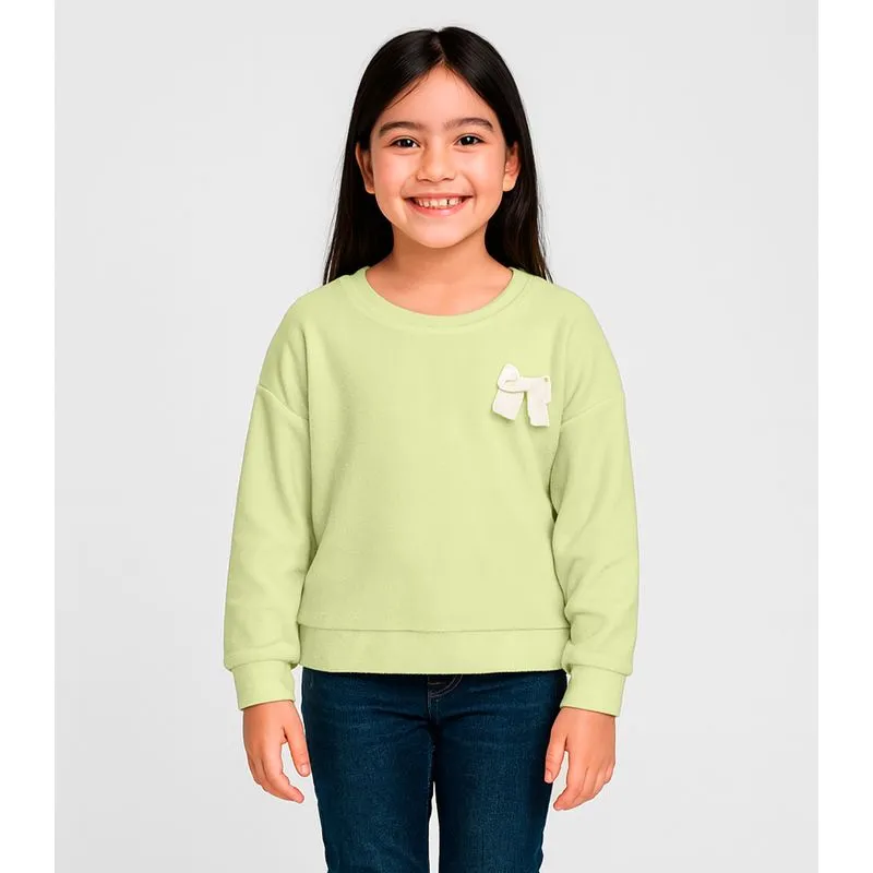 Moletom Infantil Menina Com Laço Infinita Cor Amarelo 8