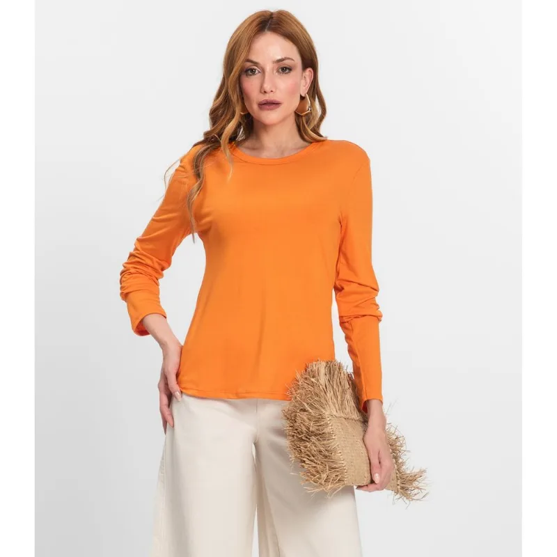 Blusa Manga Longa Select Laranja P