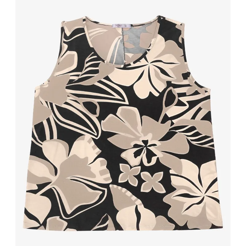 Regata Feminina Secret Glam Em Viscotorcion Preto Plus G3