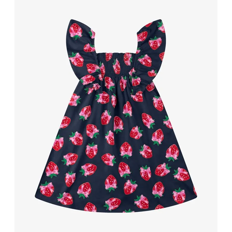 Vestido em Meia Malha Menina Rovi Kids Azul 4