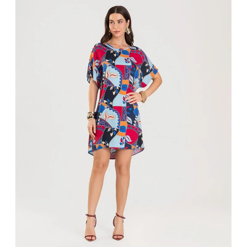 Vestido Feminino Estampado Infinita Cor Azul G