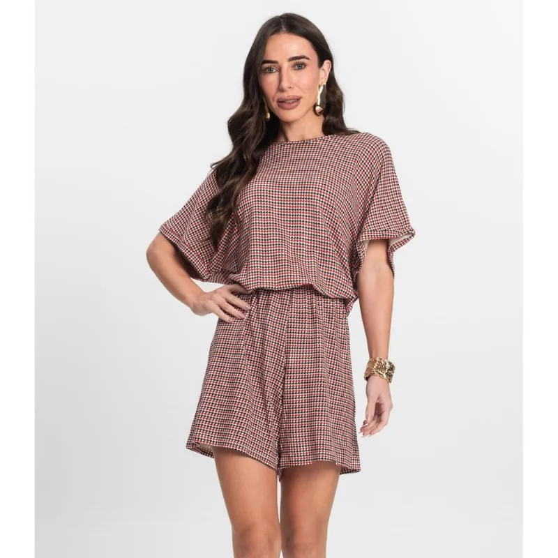 Macaquinho Feminino Infinita Cor Vermelho GG
