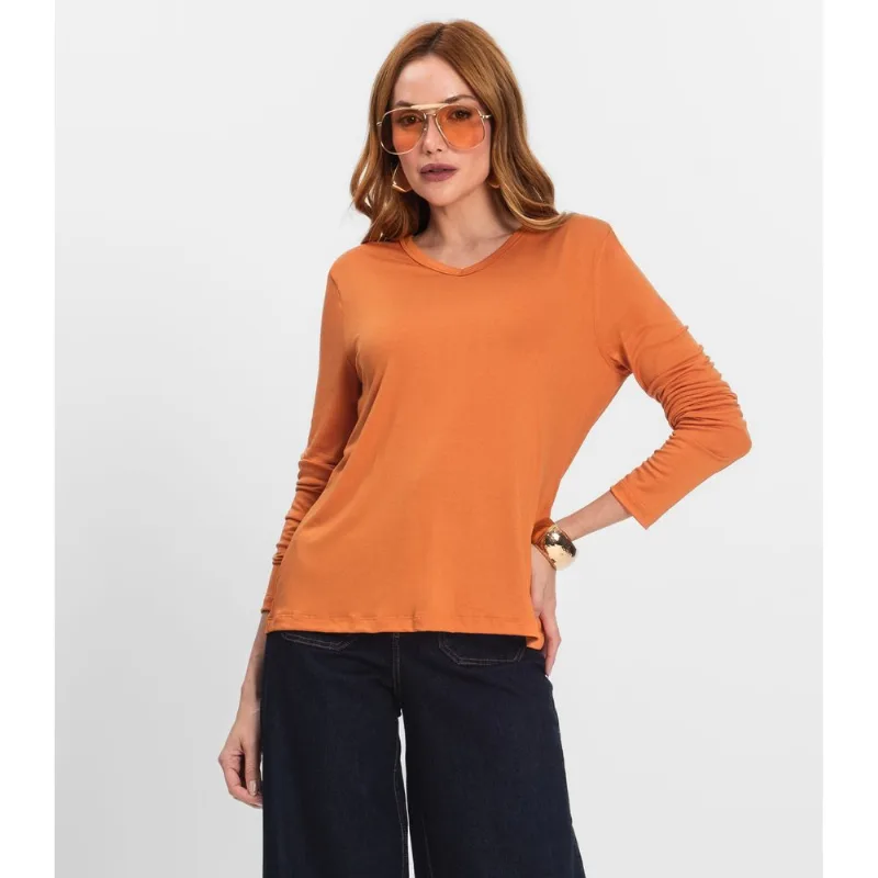 Blusa Manga Longa Select Laranja P
