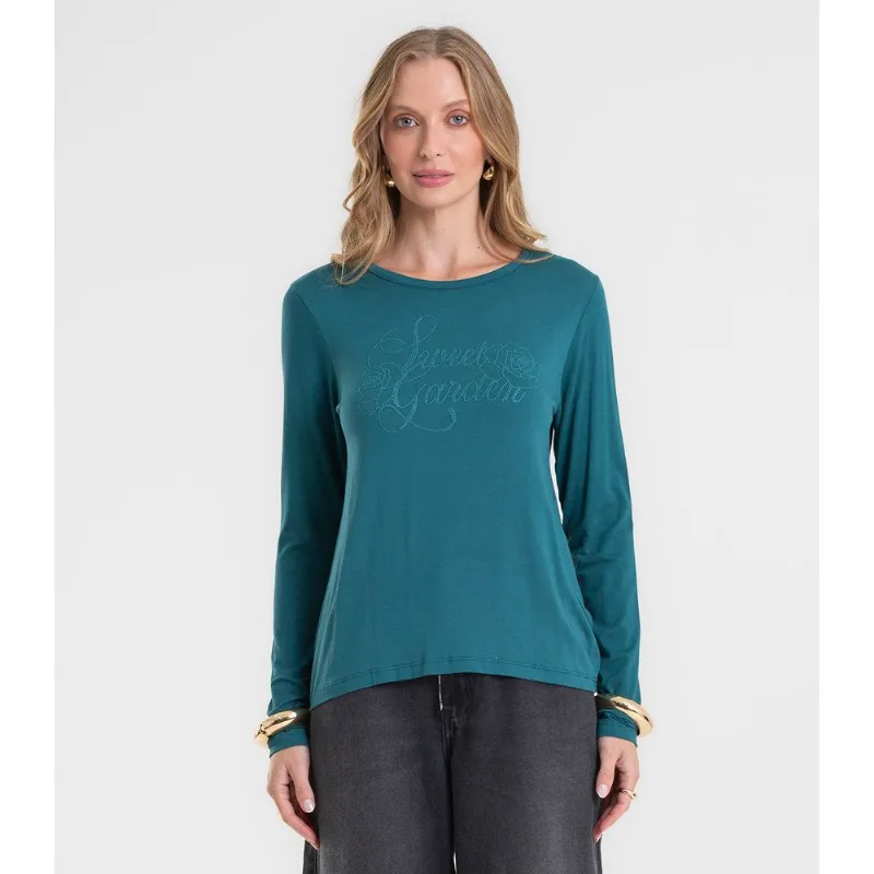 Blusa Feminina Manga Longa Em Viscotorcion Rovitex Verde M