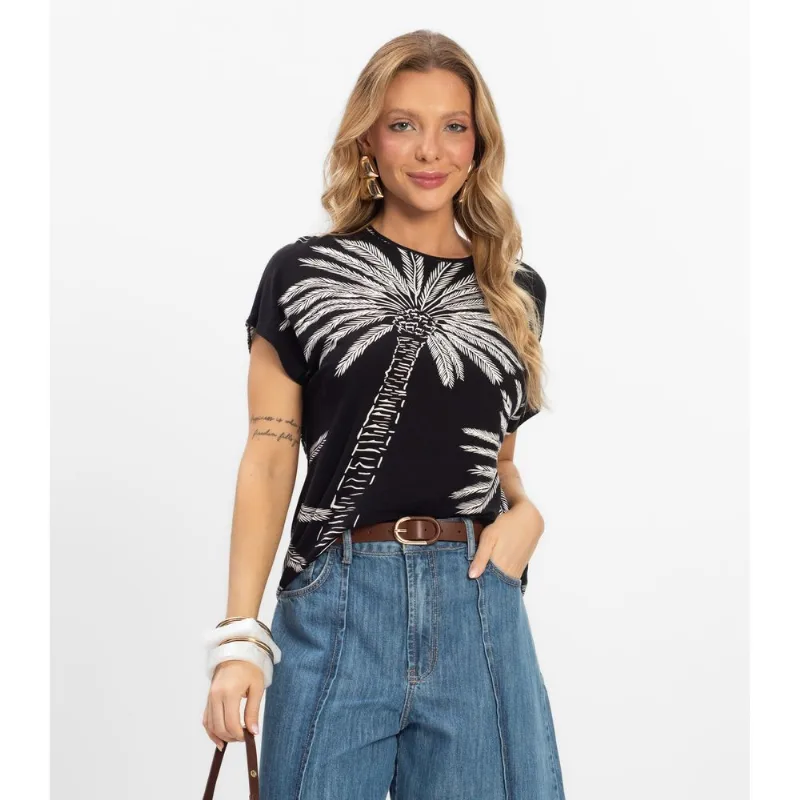 Blusa Feminina Viscotorcion Rovitex Preto M