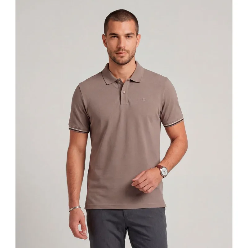 Polo Masculina Malhão Flamê Diametro Marrom P
