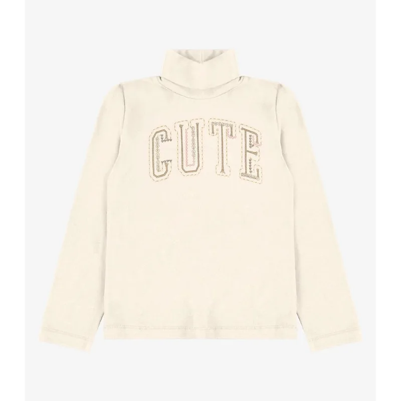 Blusa Manga Longa em Cotton Rovi Kids Bege 6