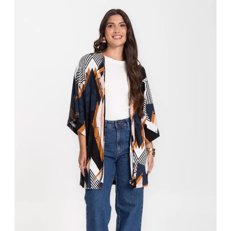 Kimono Feminino Infinita Cor Azul P