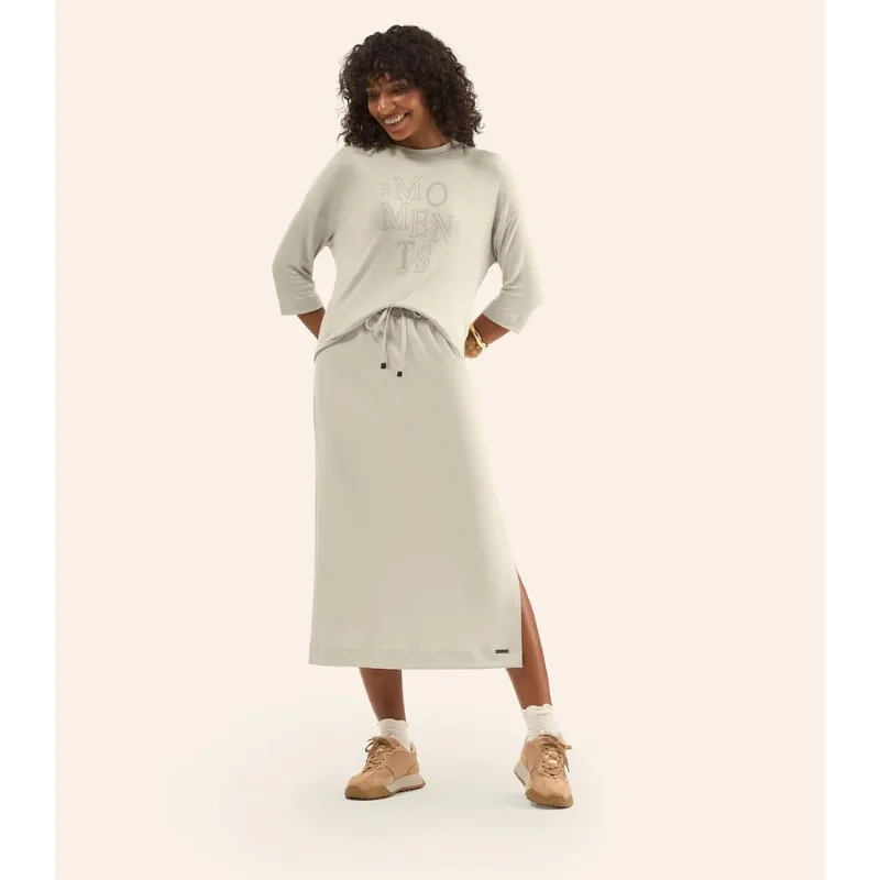 Blusa Feminina Manga 3/4 Em Visco Tricot Rovitex Bege M