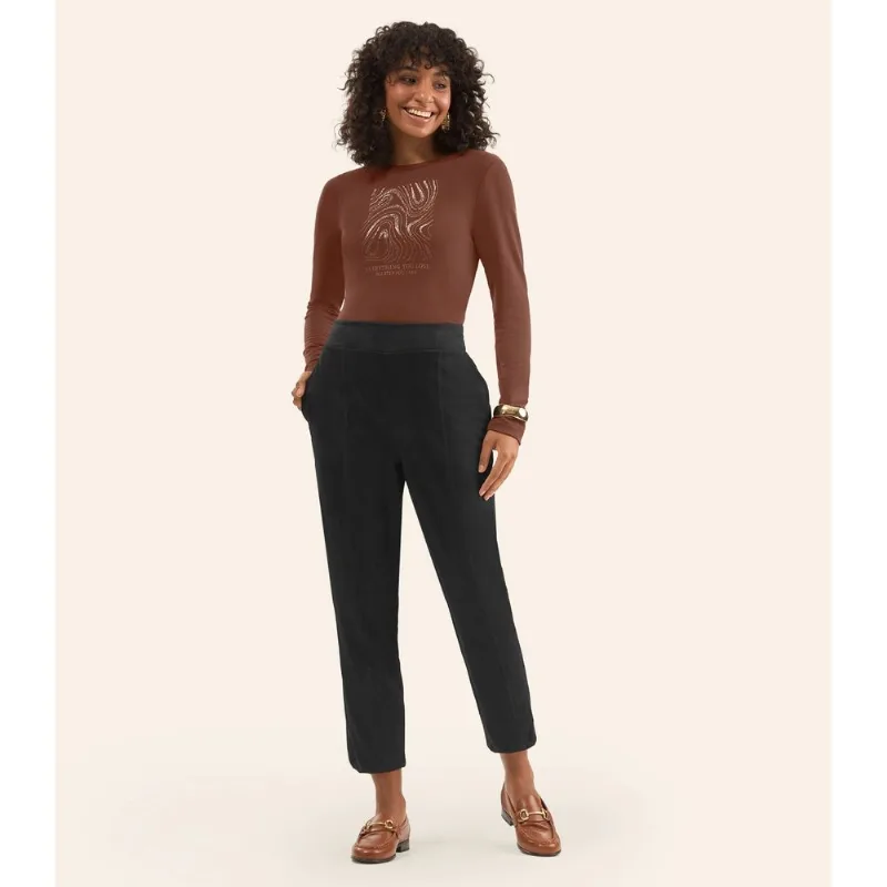 Blusa Feminina Manga Longa Em Molecotton Rovitex Marrom M
