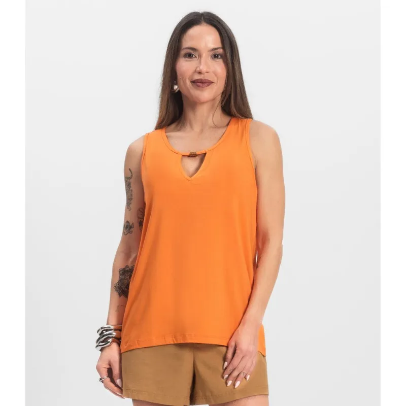 Blusa Feminina Lisa Infinita Cor Laranja GG