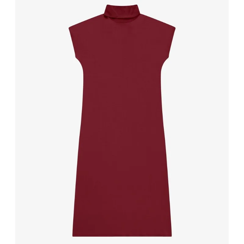 Vestido Super Midi Feminino Com Gola Alta Rovitex Vermelho G