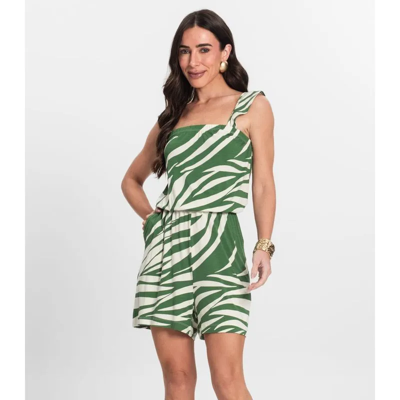 Macaquinho Feminino Curto Infinita Cor Verde GG