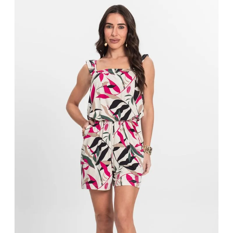 Macaquinho Feminino Curto Infinita Cor Rosa GG