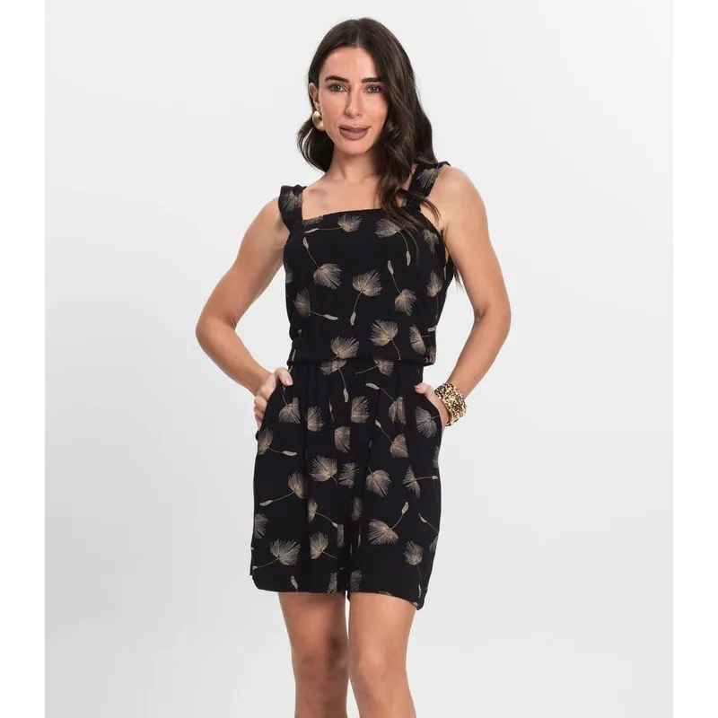 Macaquinho Feminino Curto Infinita Cor Preto GG