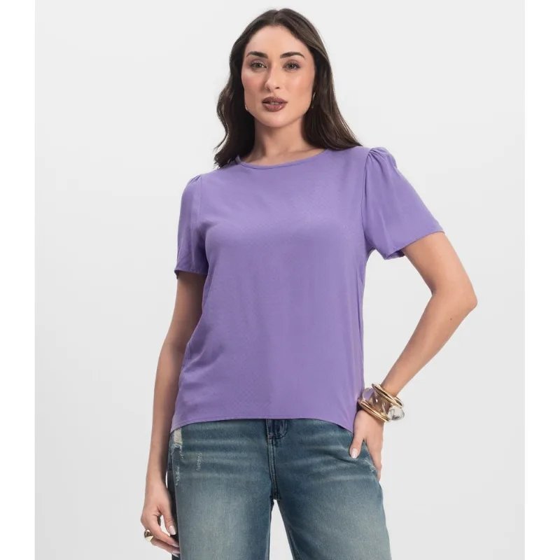 Blusa Feminina Em Viscose Infinita Cor Roxo G
