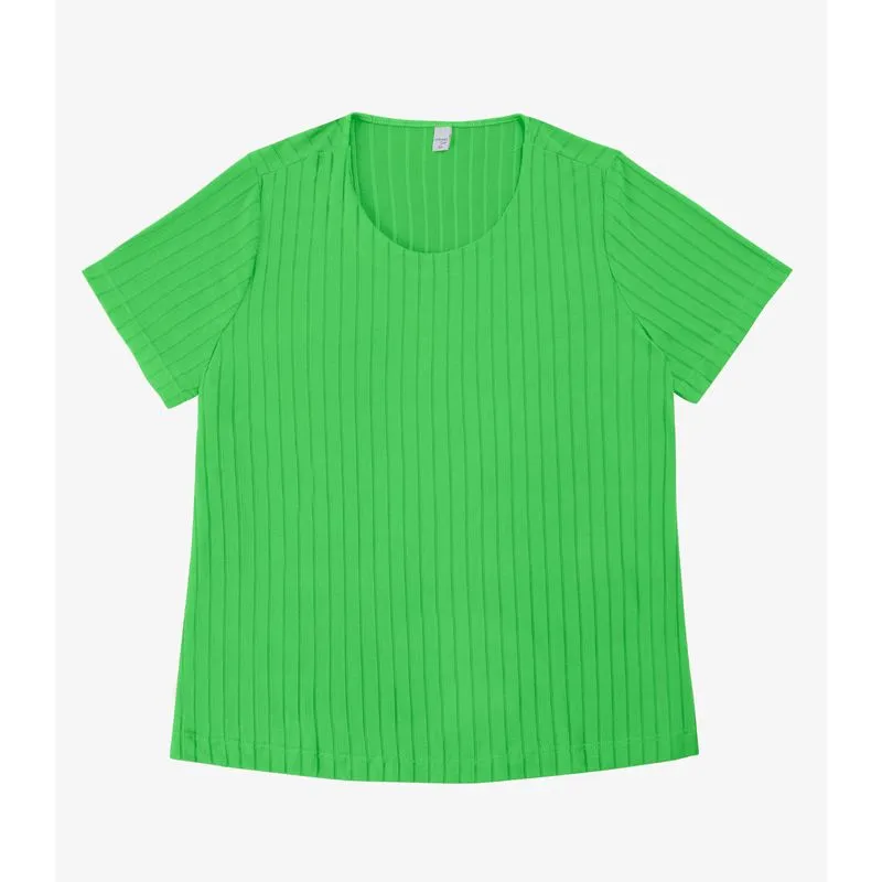 Blusa Malha Delicate Plus Infinita Cor Verde Plus G1