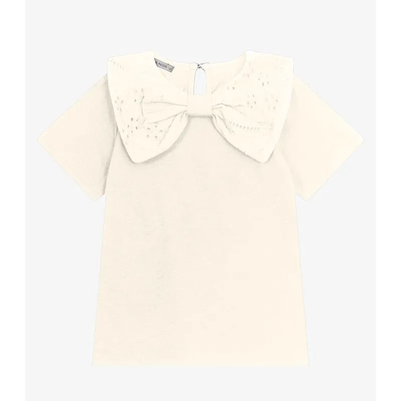 Blusa Feminina Manga Curta Em Cotton Trick Nick Off White 2
