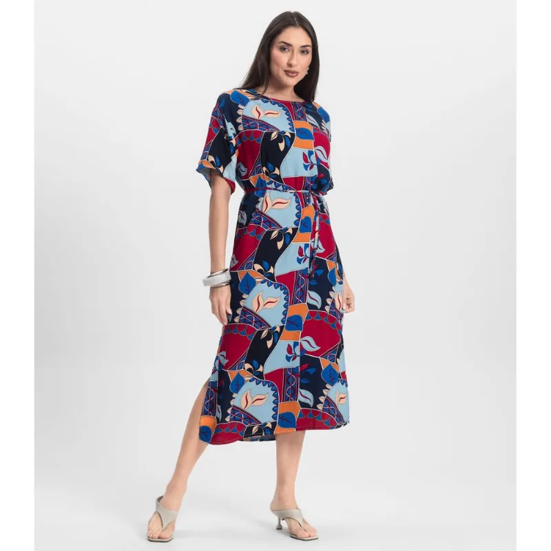 Vestido Midi Infinita Cor Azul G
