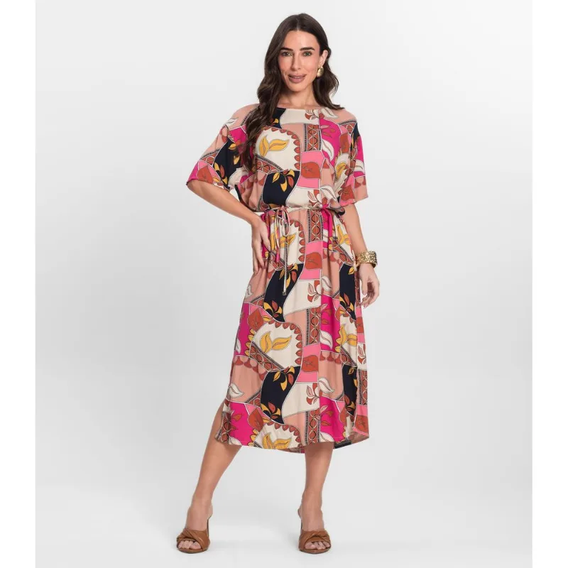 Vestido Midi Infinita Cor Rosa M