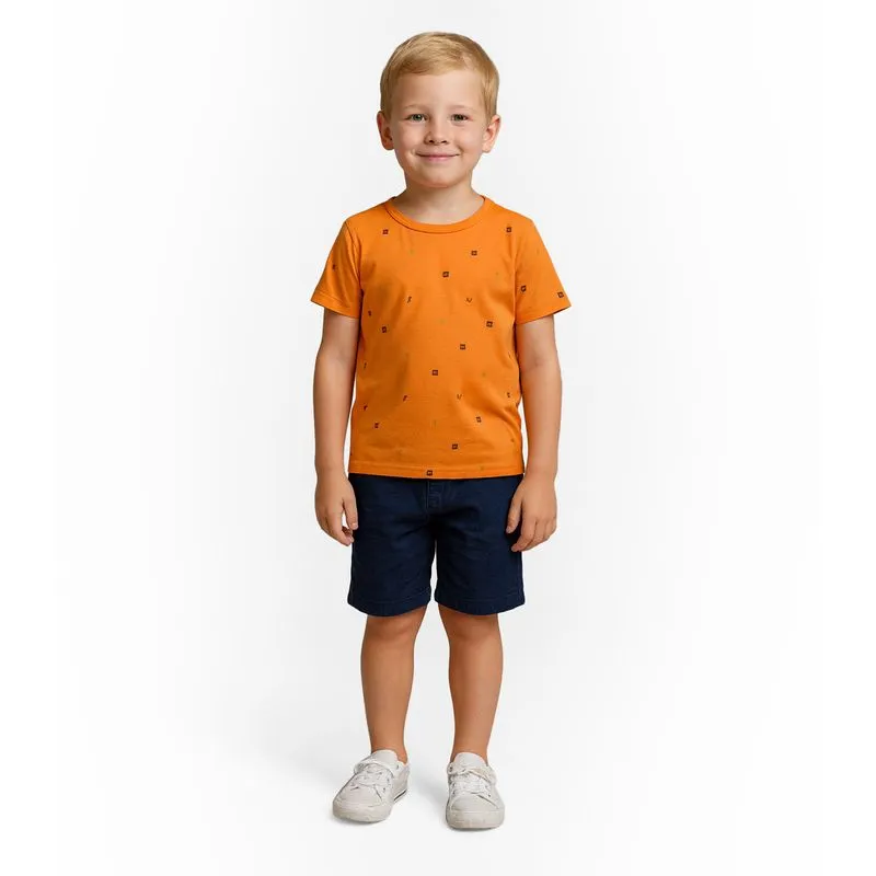Camiseta Infantil Masculina Infinita Cor Laranja 8