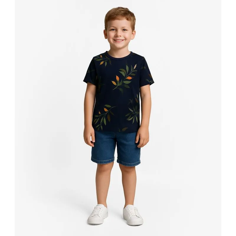Camiseta Infantil Masculina Infinita Cor Azul 10